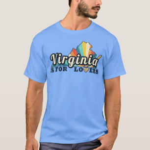 Virginia Is For Lovers Maps Vintage T-Shirt