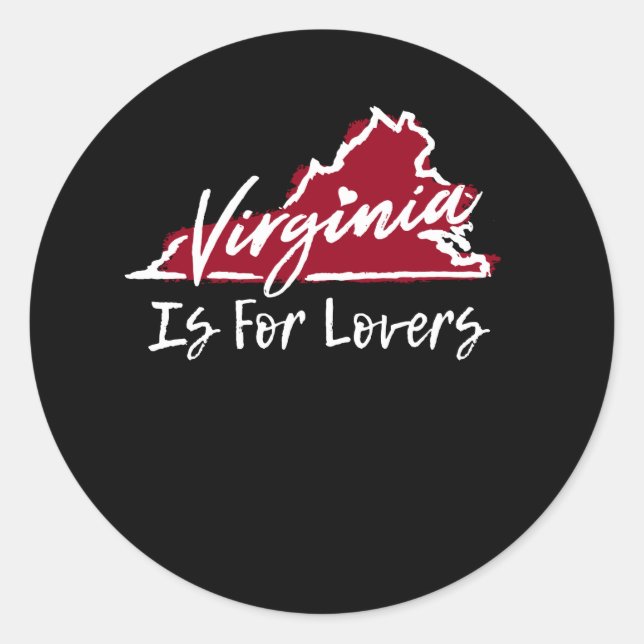 Virginia Is For The Lovers Classic Round Sticker (Front)
