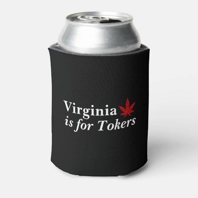 Virginia Is for Tokers Weed Personalised Can Cooler (Can Back)