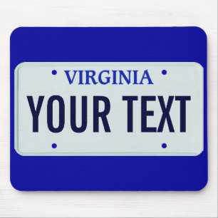 Virginia license plate mouse pad