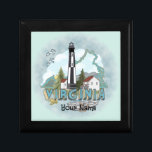 Virginia Lighthouse custom name Gift Box<br><div class="desc">Virginia Lighthouse custom name gift box by ArtMuvz Illustration. Matching Lighthouse apparel, Light house t-shirts, Lighthouses gifts. Lighthouse t-shirt, nautical and birthday gifts, lighthouse collector apparel. Lighthouse gifts are a great way to show someone you care, especially if they love the ocean, the coast, or lighthouses themselves. Lighthouses are iconic...</div>