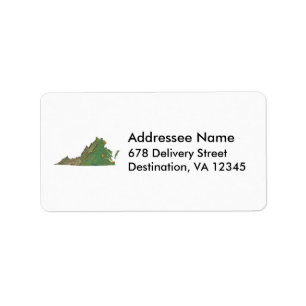 Virginia Map Address Label