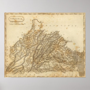 Virginia Map by Arrowsmith Poster