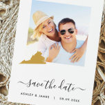 Virginia Map Photo Wedding Save the Date Card<br><div class="desc">Let guests know to save the date for your wedding with this pretty minimalist photo card with a map outline of the location of your event.</div>