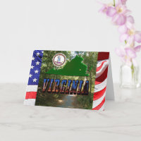 Virginia Map State Seal Picture Text Anniversary
