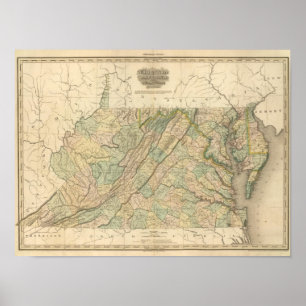 Virginia, Maryland, Delware Poster