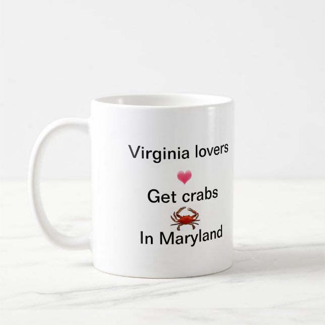 Virginia/Maryland - Lovers/Crabs Coffee Mug (Left)