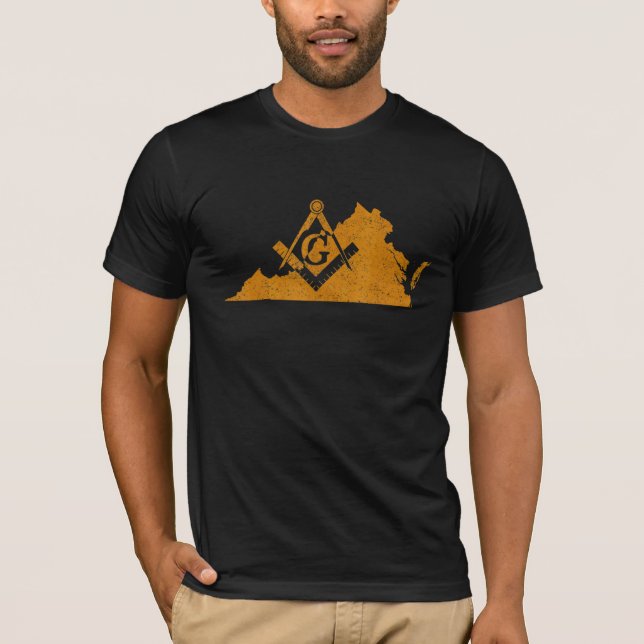 Virginia Masons Grand Lodge Af&am Freemason Father T-Shirt (Front)