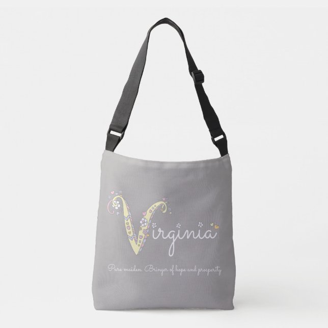 Virginia name meaning V monogram bag (Front)