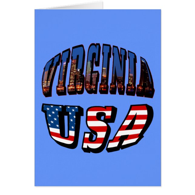 Virginia Picture and USA Text (Front)
