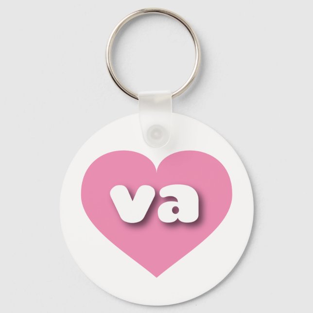 Virginia pink heart - I love va Key Ring (Front)