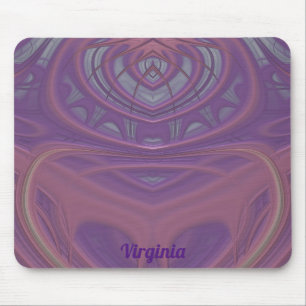 VIRGINIA ~ Pink Mauve and Lavender Design  Mouse Pad