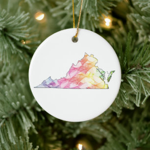 Virginia Pride Ceramic Tree Decoration