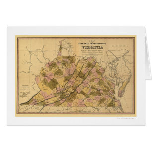 Virginia Railroad & Town Map 1848