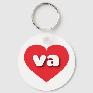 Virginia red heart - I love va Key Ring