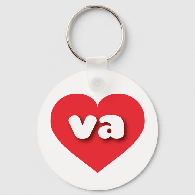 Virginia red heart - I love va Key Ring (Front)