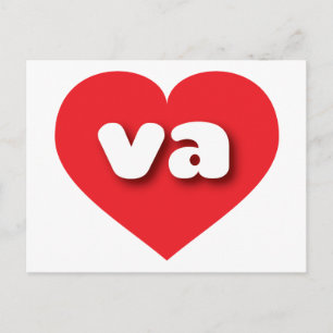 Virginia red heart - I love va Postcard