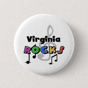 Virginia Rocks 6 Cm Round Badge