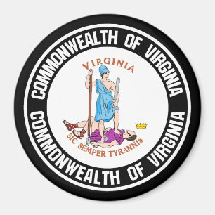 Virginia Round Emblem Magnet