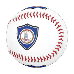 Virginia shield flag baseball