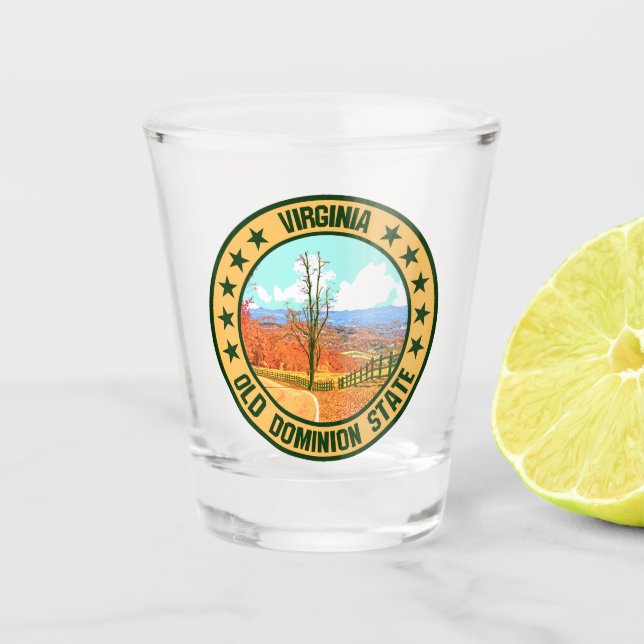 Virginia                                           shot glass (Front)