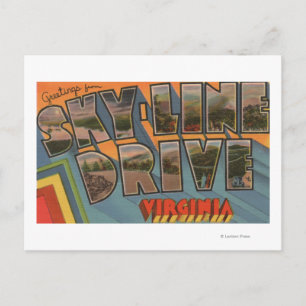 Virginia - Sky-Line Drive - Large Letter Postcard
