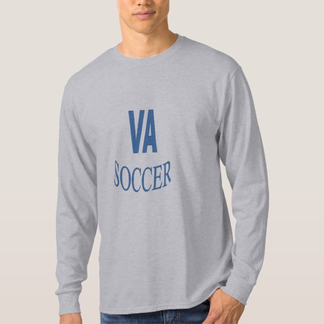 VIRGINIA SOCCER Basic Gray T-shirt (Front)