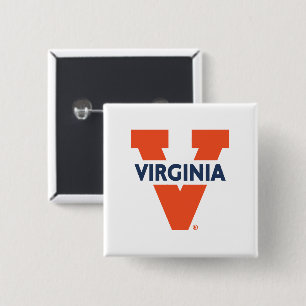 Virginia Split V 15 Cm Square Badge