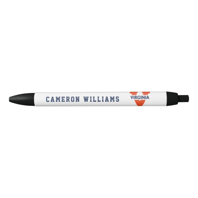 Virginia Split V Black Ink Pen (Front)