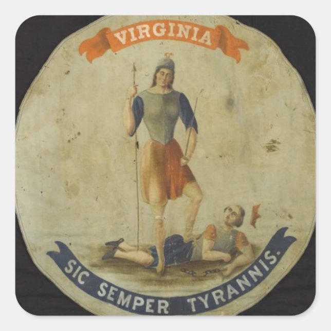 VIRGINIA!!! SQUARE STICKER (Front)