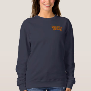 Virginia Squash navy sweatshirt w orange logo