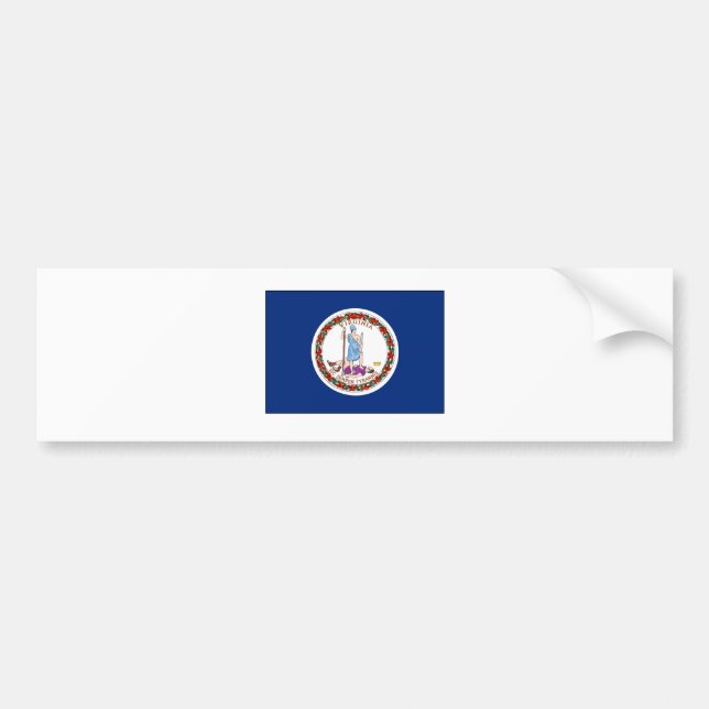 Virginia State Flag Bumper Sticker (Front)