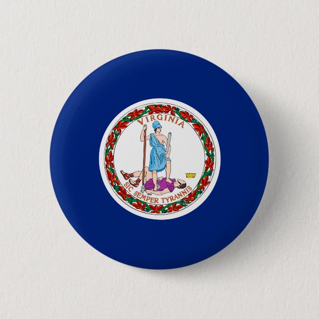 Virginia State Flag Design 6 Cm Round Badge (Front)