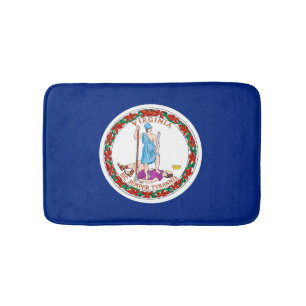 Virginia State Flag Design Bath Mat
