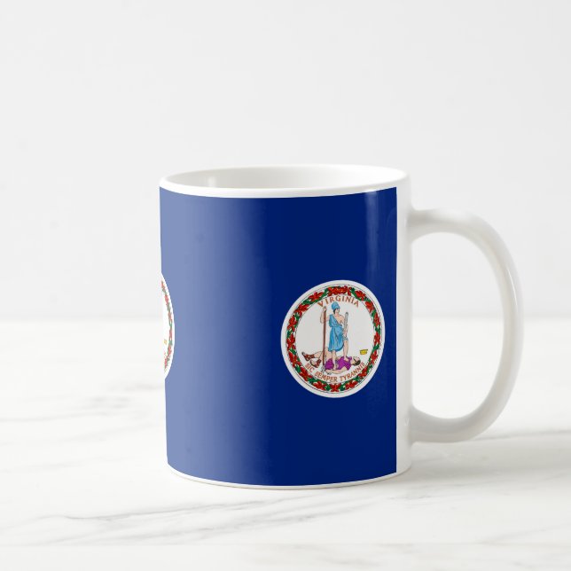 Virginia State Flag Design Coffee Mug (Right)