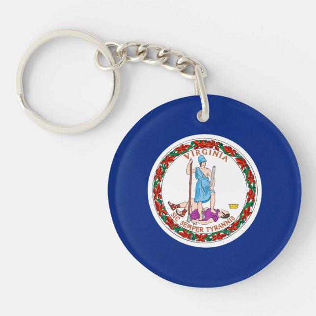Virginia State Flag Design Key Ring (Front)