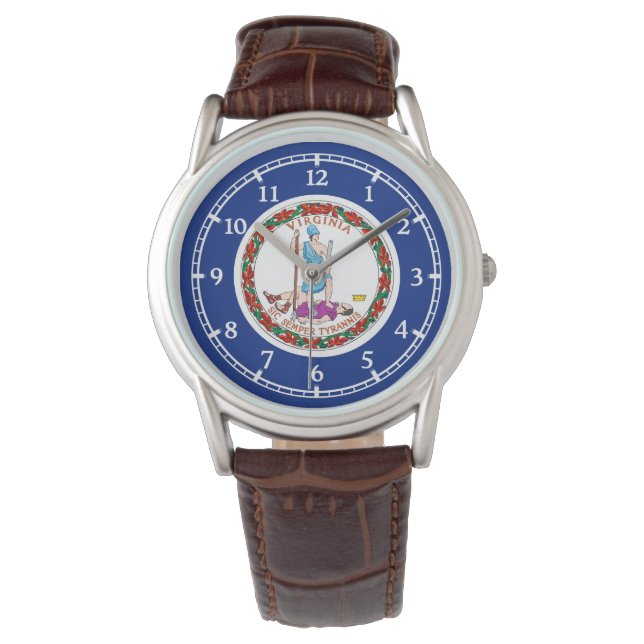 Virginia State Flag Dial Design Watch (Front)