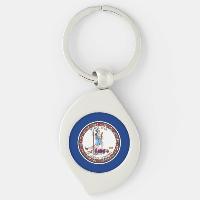 Virginia State Flag Key Ring (Front)