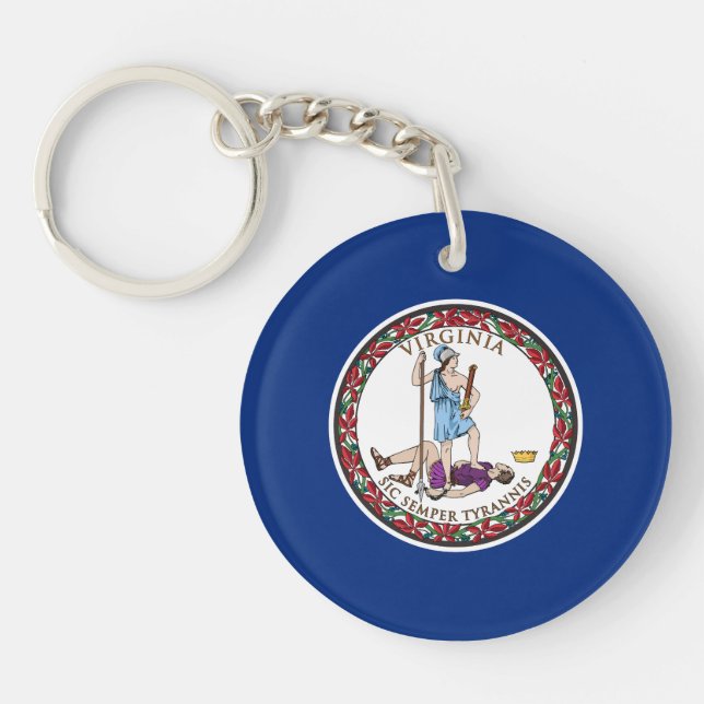 Virginia State Flag Key Ring (Front)