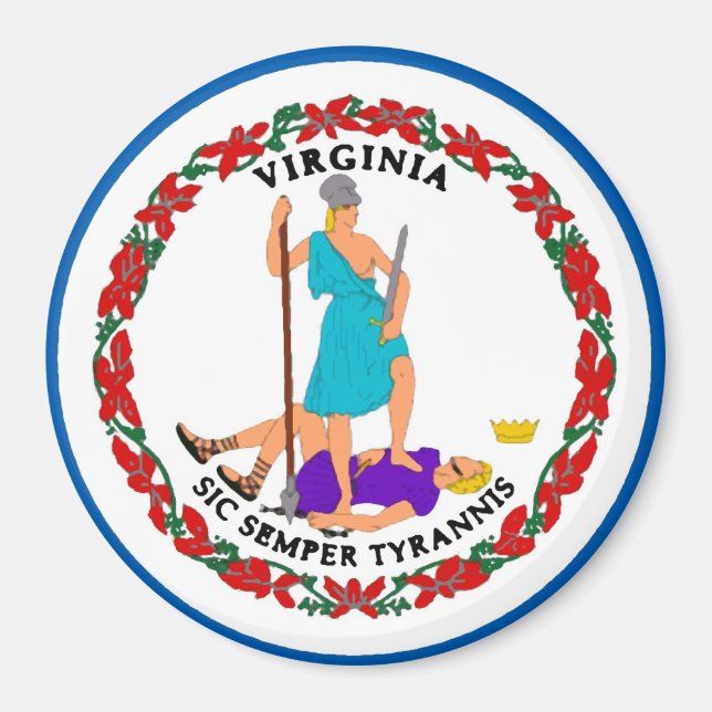 Virginia State Flag Magnet (Front)