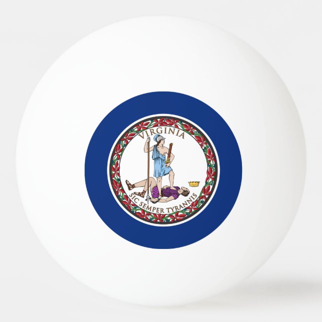 Virginia State Flag Ping Pong Ball (Front)