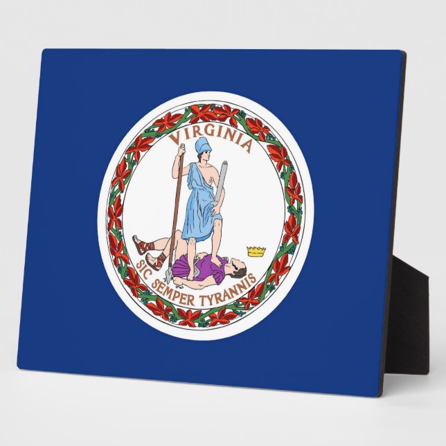 Virginia State Flag Plaque (Side)
