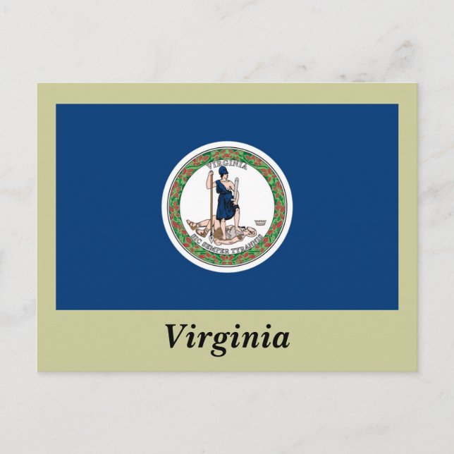 Virginia State Flag Postcard (Front)