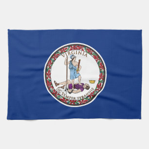 Virginia State Flag Tea Towel