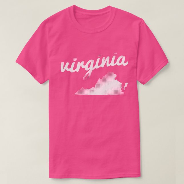 Virginia state in white T-Shirt (Design Front)