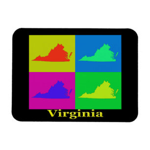 Virginia State Map Magnet