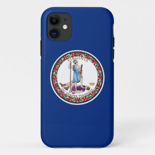 Virginia State Seal, The state flag of Virginia Case-Mate iPhone Case