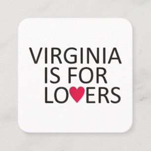 Virginia State T-shirt Virginia Home Tee Virginia  Square Business Card