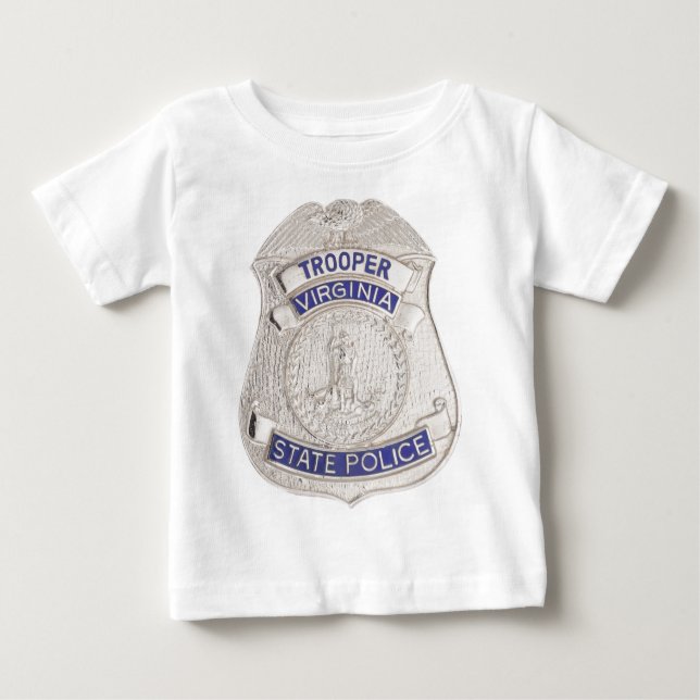 Virginia State Trooper Police Badge Baby T-Shirt (Front)