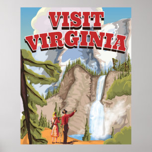 Virginia State vintage travel poster